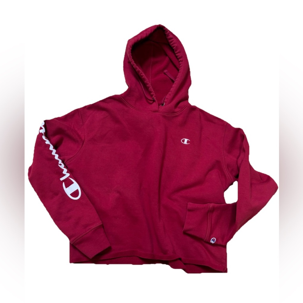 Champion Red crop women’s Hoodie size XL